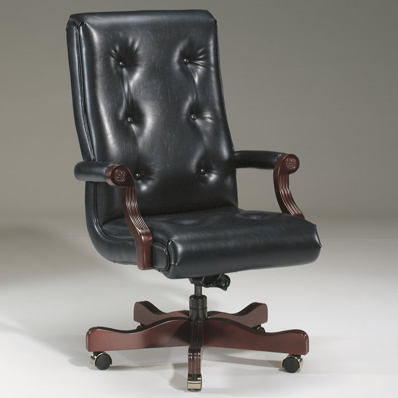 Triune Business Furniture Genuine Leather Executive Chair Wayfair